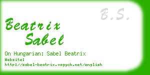 beatrix sabel business card